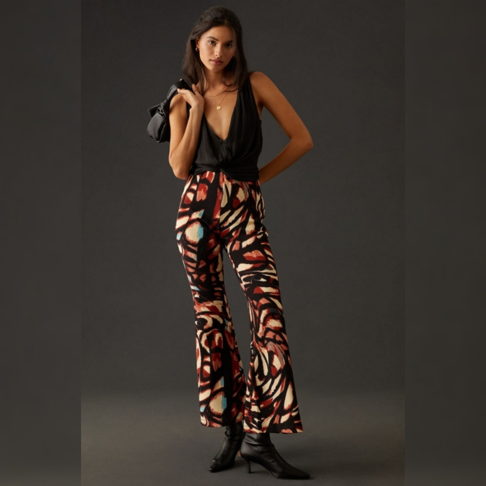 Anthropologie Joni Jacquard Knit Pants Multicolored Women's Size Medium
